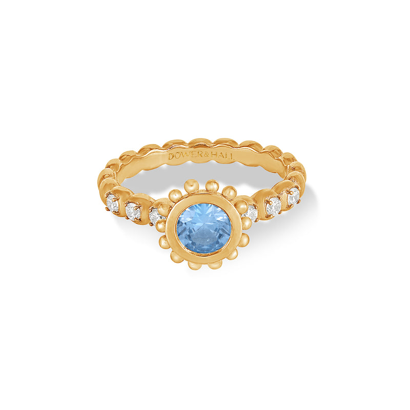     ANR2-14Y-BT-Dower-and-Hall-14k-Yellow-Gold-Anemone-Ring-with-Round-Blue-Topaz-1
