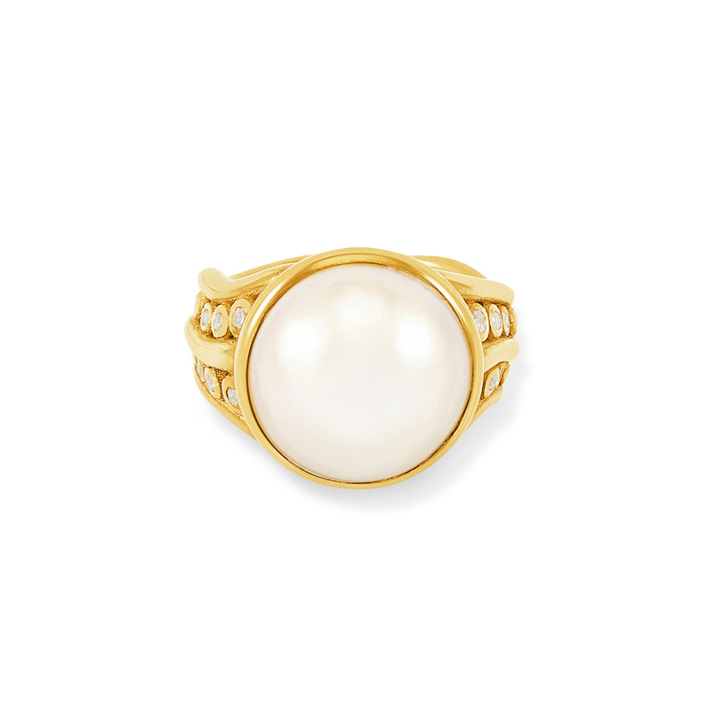    DEWR82-14Y-WP-Dower-and-Hall-14k-Yellow-Gold-Anemone-Waterfall-Ring-with-Mabe-Pearl-1
