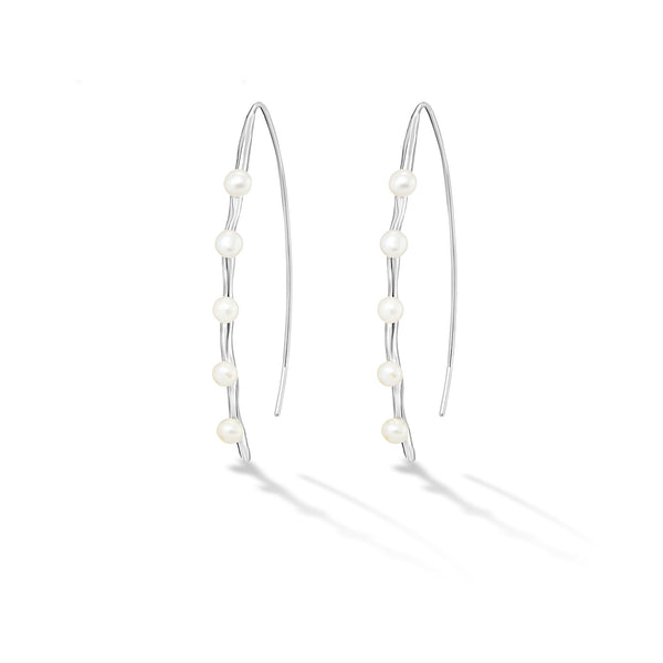    LUE19-S-WP-Dower-and-Hall-Sterling-Silver-Short-Waterfall-Pearl-Drop-Earrings