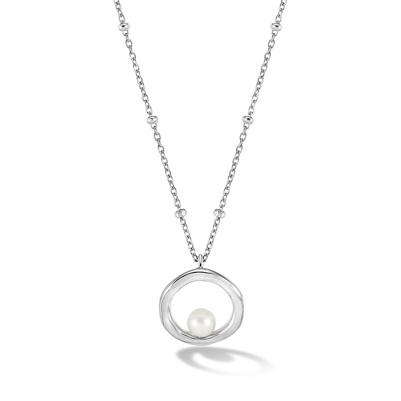 LUP9-S-WP-Dower-and-Hall-Sterling-Silver-Open-Circle-and-White-Pearl-Waterfall-Pendant