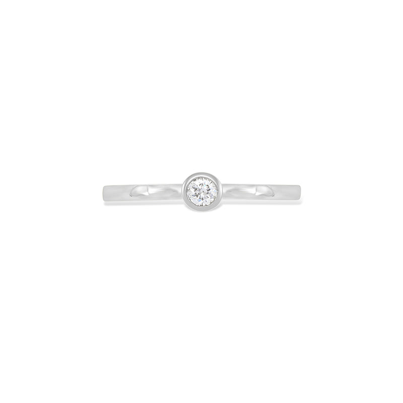 NTR13-14W-DIA-Dower-and-Hall-14k-White-Gold-Hammered-Narrative-Ring-with-3mm-Diamond-3