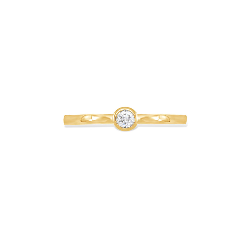 NTR13-14Y-DIA-Dower-and-Hall-14k-Yellow-Gold-Hammered-Narrative-Ring-with-3mm-Diamond-4