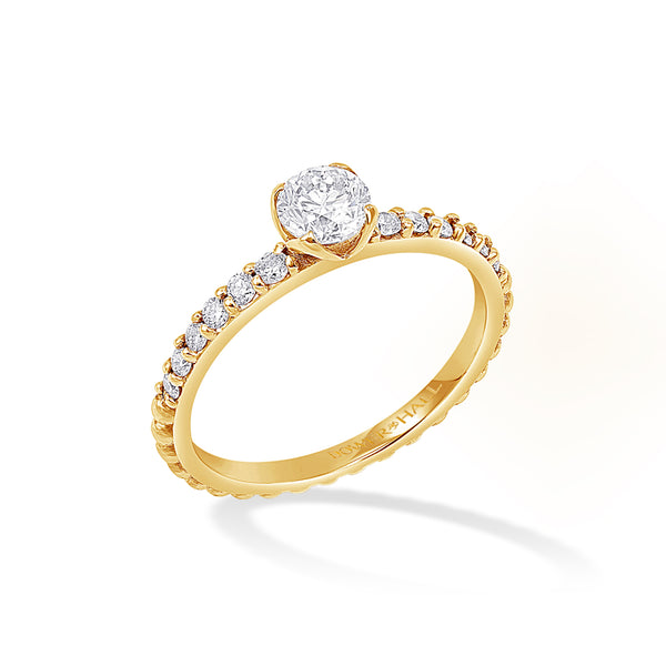    NTR75-14Y-DIA-50PT-Dower-and-Hall-14k-Yellow-Gold-Lily-Narrative-Ring-with-50pt-Diamond