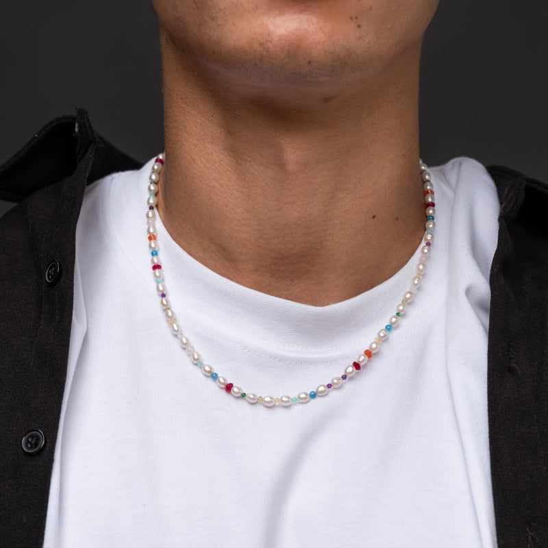 Dower-and-Hall-Men's-Carnival-Mixed-Gemstone-Necklace