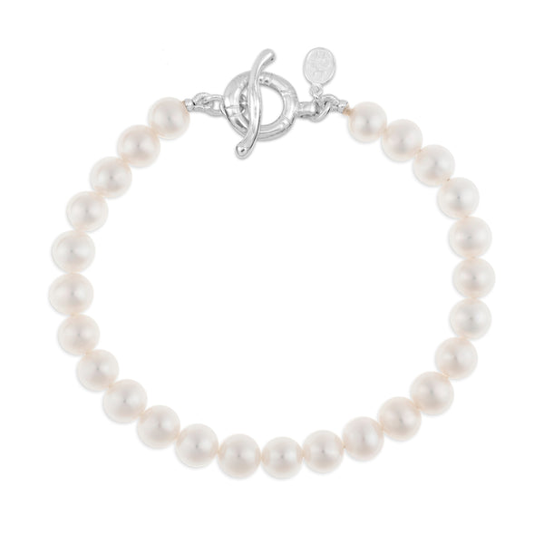Men's White Pearl Bracelet