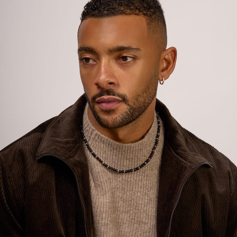 Men's Mixed Black Onyx Necklace