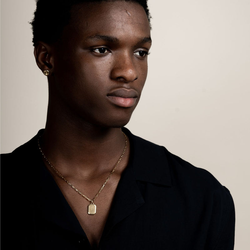 Men's Octagon Humbug Paperclip Necklace