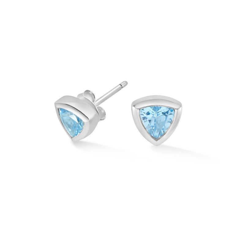 Blue Topaz Trillion Tutti Frutti Studs