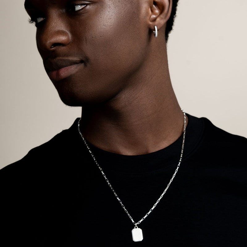 Men's Octagon Humbug Paperclip Necklace