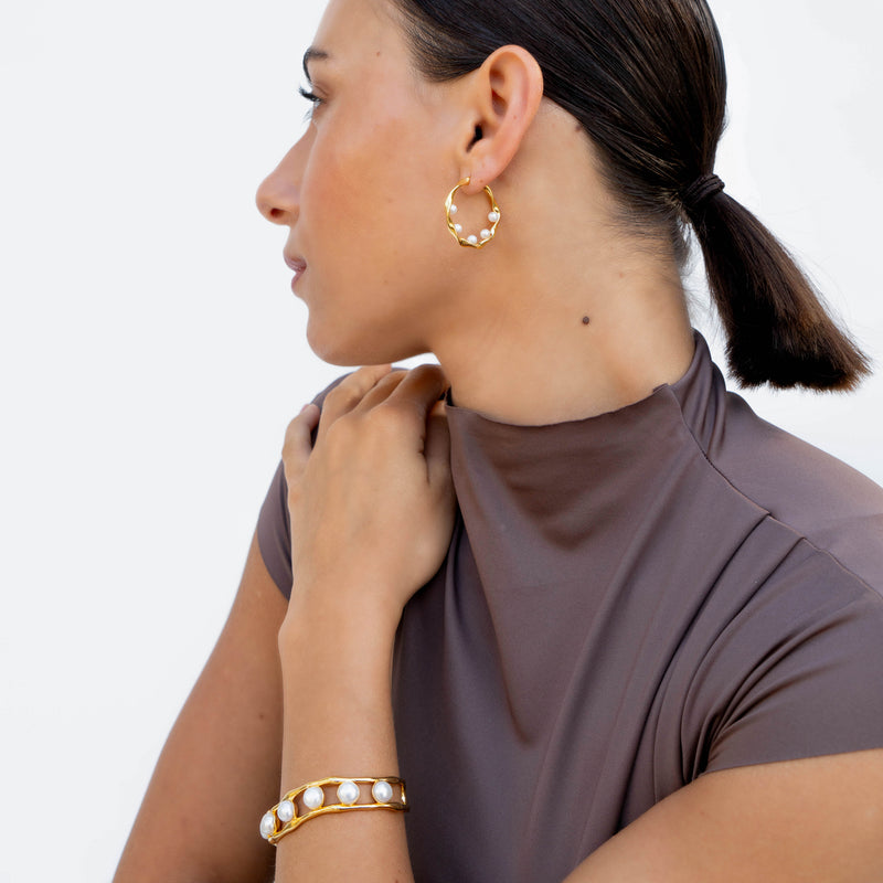 WFE21-V-WP-Dower-and-Hall-Yellow-Gold-Vermeil-Waterfall-Baroque-Pearl-Hoops-2