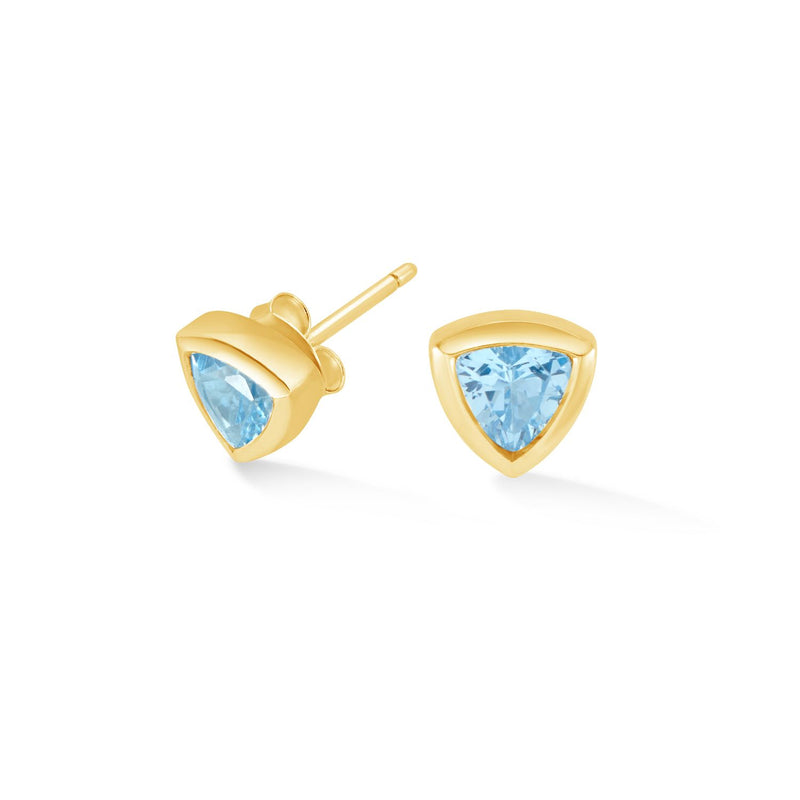 Blue Topaz Trillion Tutti Frutti Studs