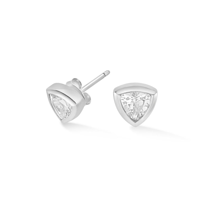 White Topaz Trillion Tutti Frutti Studs