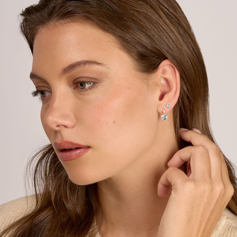 Blue Topaz Trillion Tutti Frutti Earrings