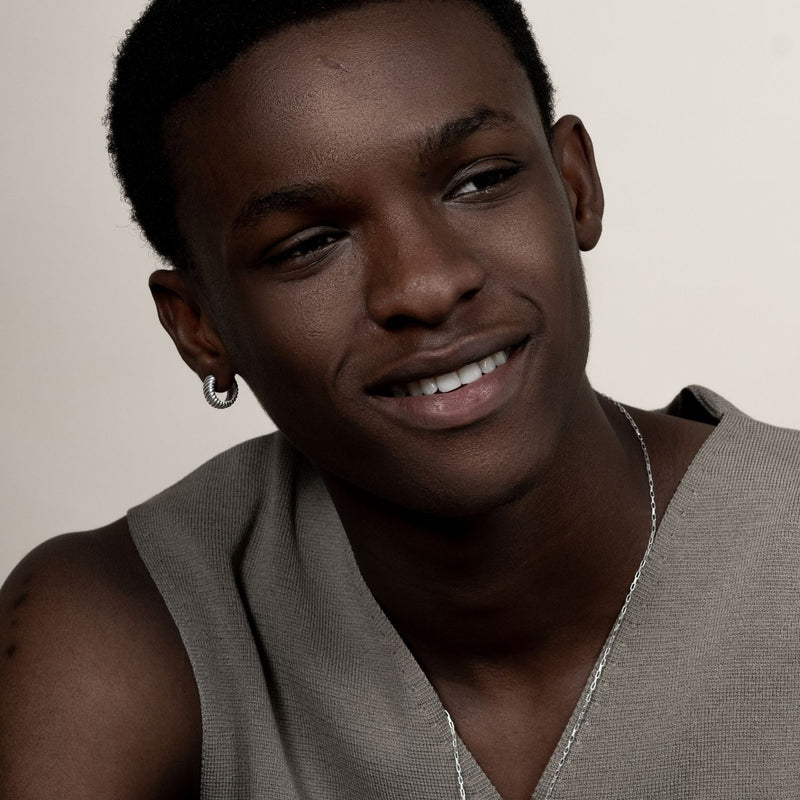 Men's Single Large Twist Hoop