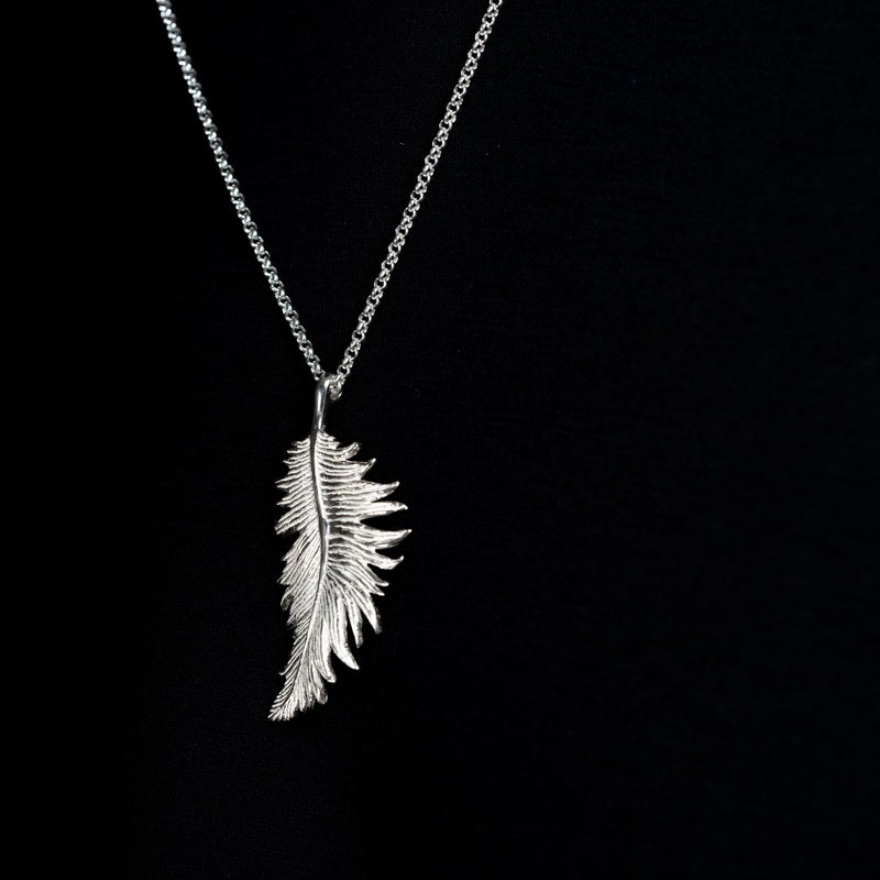 Men's Large Feather Pendant