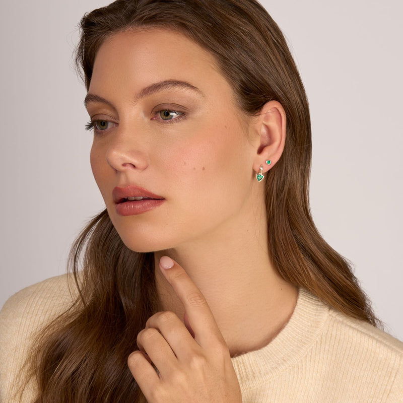 Green Garnet Trillion Tutti Frutti Earrings