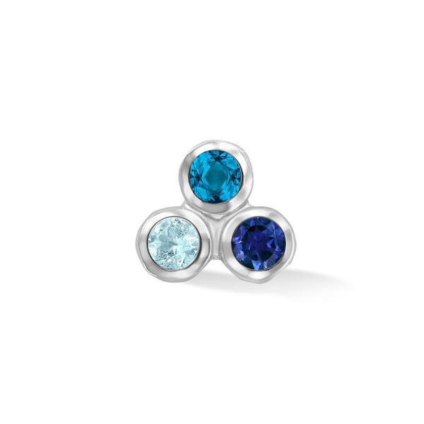 Men's Single 'Blues' Array Trio Stud