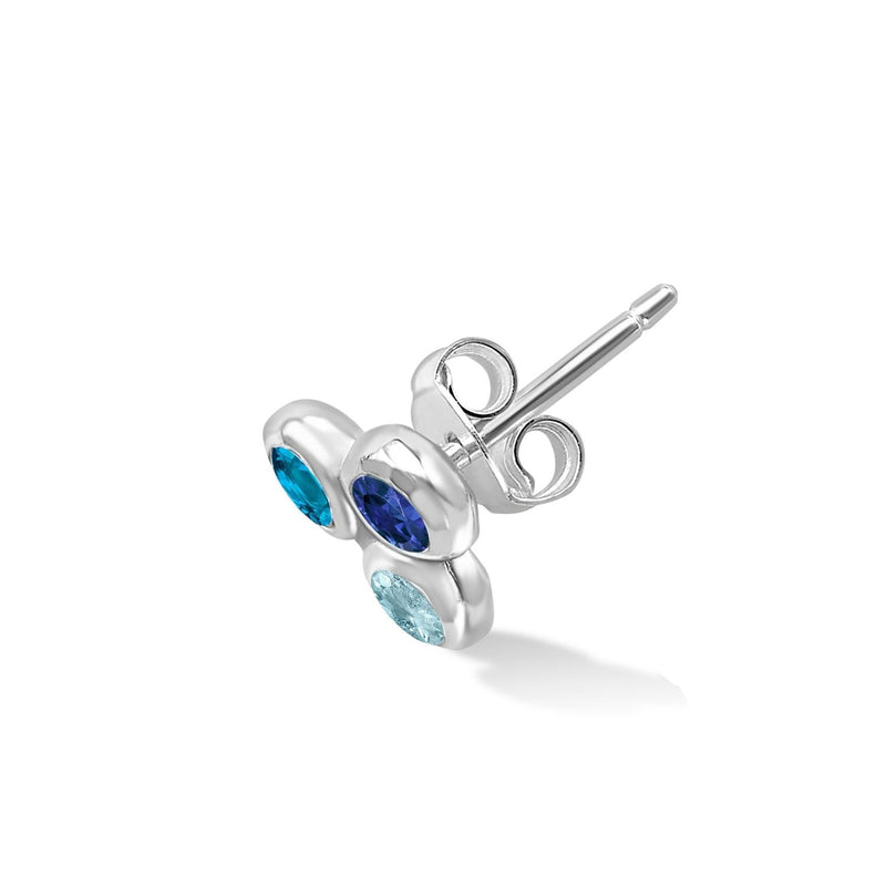 Men's Single 'Blues' Array Trio Stud