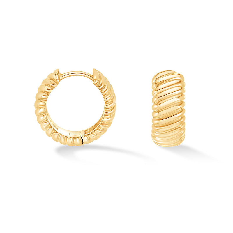 Men's Single Large Twist Hoop