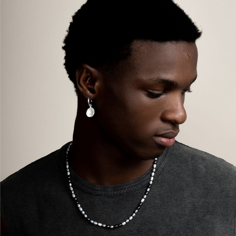 Men's Single Nomad Keshi Luna Pearl Hoop