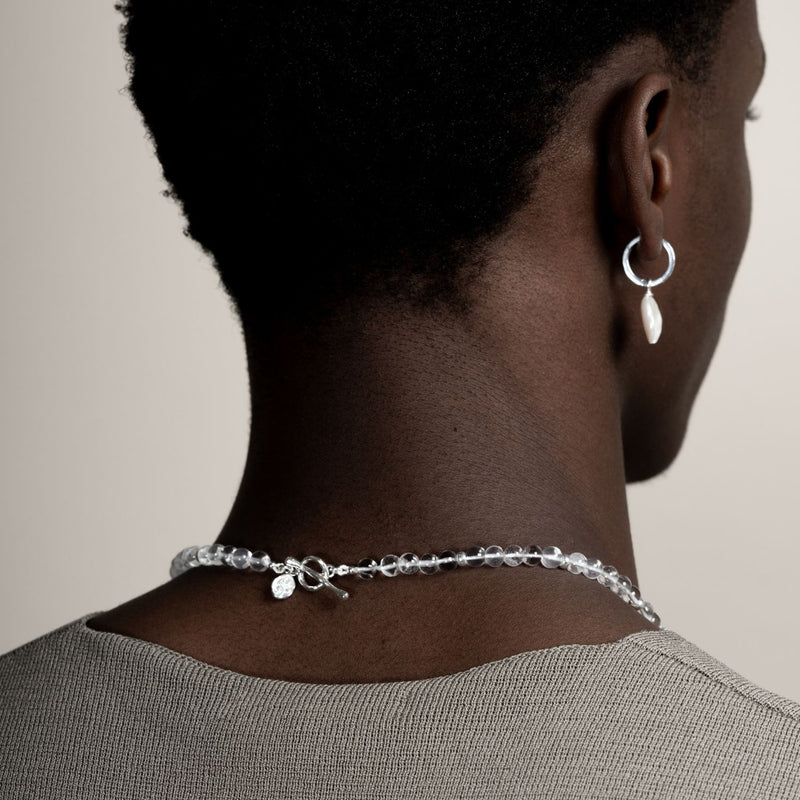 Men's Rock Crystal Halo Necklace