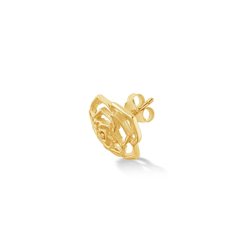 Men's Single 10mm Wild Rose Flower Stud
