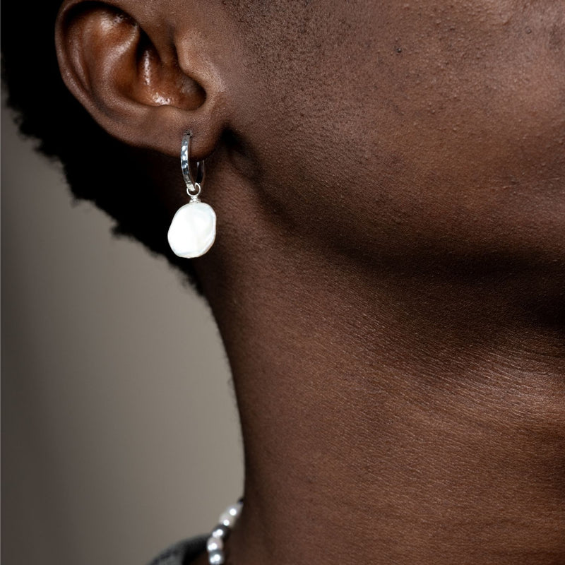 Men's Single Nomad Keshi Luna Pearl Hoop