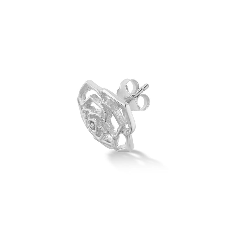 Men's Single 10mm Wild Rose Flower Stud
