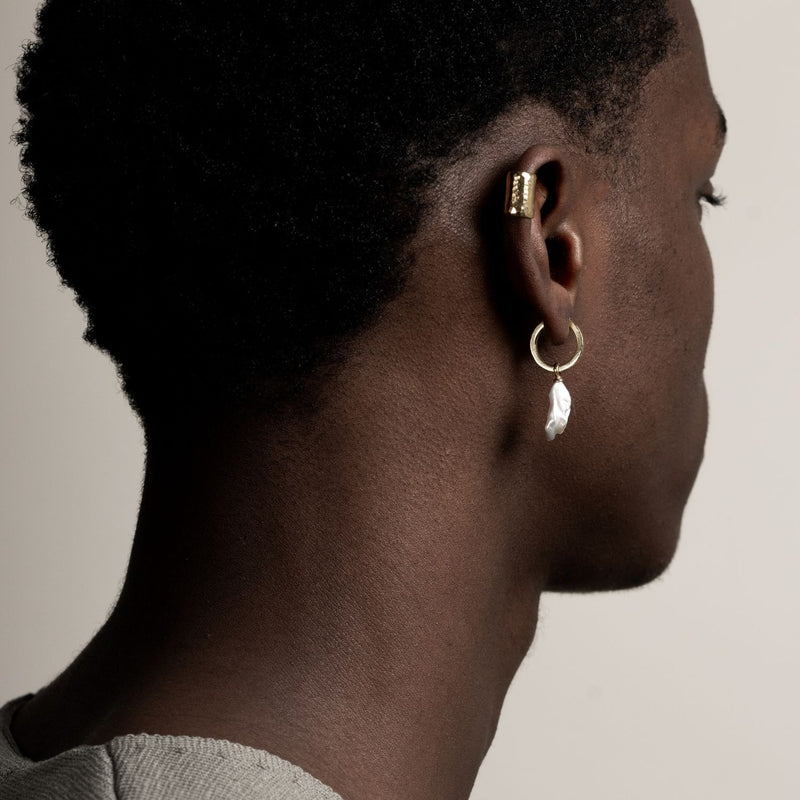 Men's Single Nomad Keshi Luna Pearl Hoop