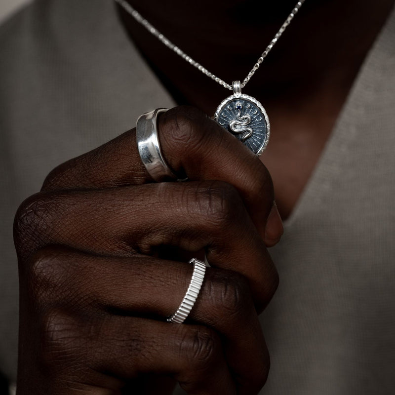 Men's Wide Waterfall Ring