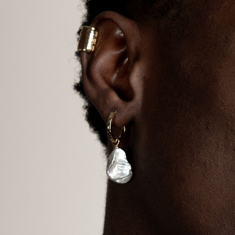 Men's Single Nomad Keshi Luna Pearl Hoop