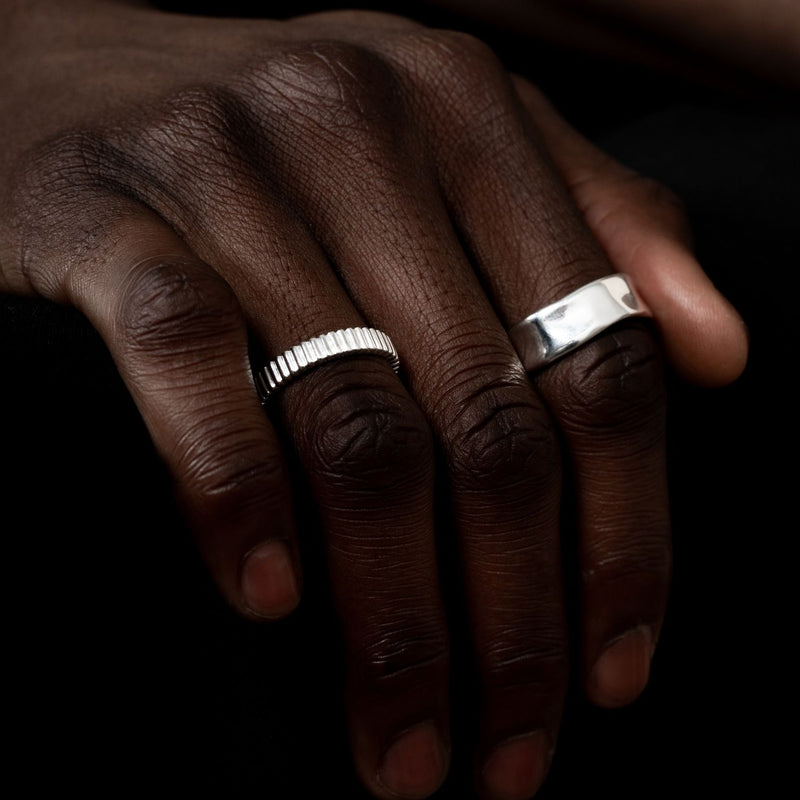 Men's Wide Waterfall Ring