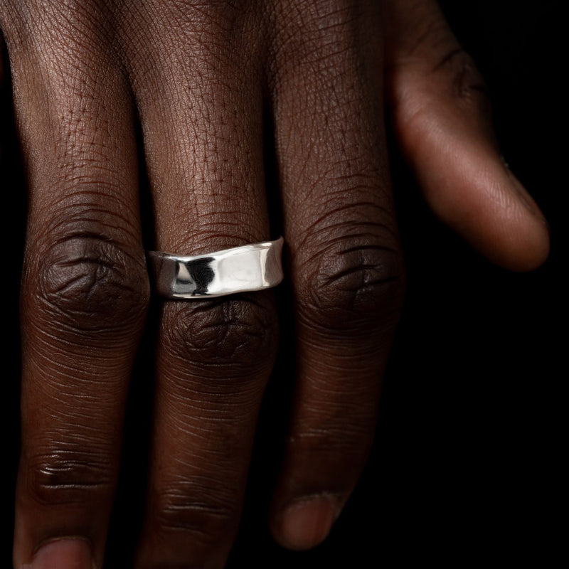 Men's Wide Waterfall Ring