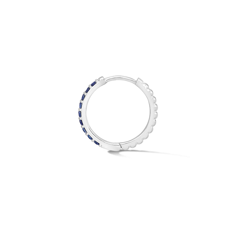 Men's Single Blue Sapphire Lumiere Hoop
