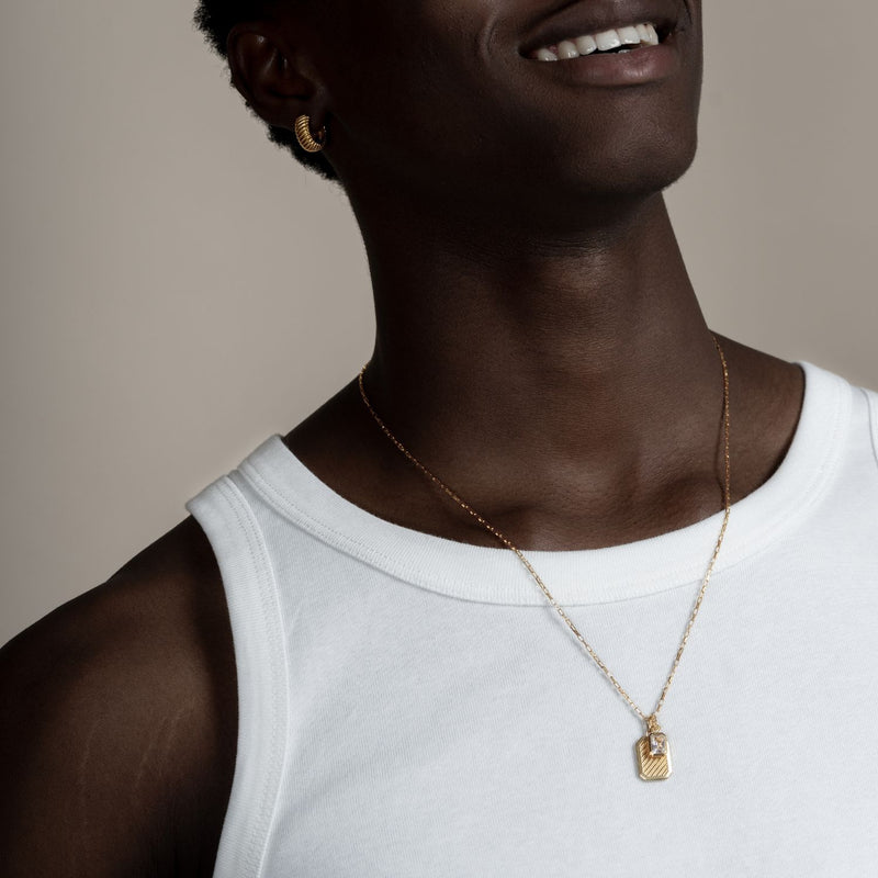 Men's Single Large Twist Hoop