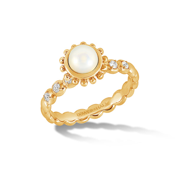     ANR1-14Y-WP-Dower-and-Hall-14k-Yellow-Gold-Anemone-Ring-with-White-Pearl