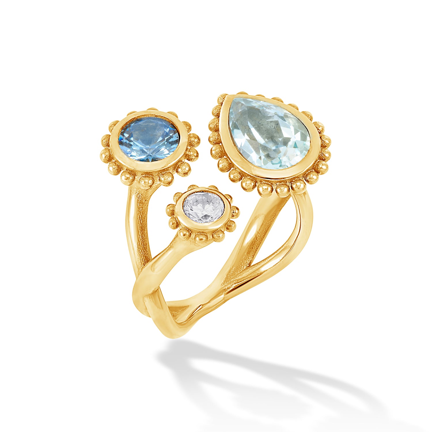 Mystic topaz 14k gold ring deals