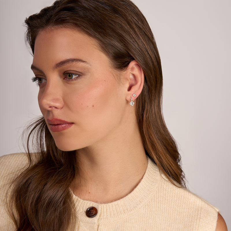 White Topaz Trillion Tutti Frutti Earrings