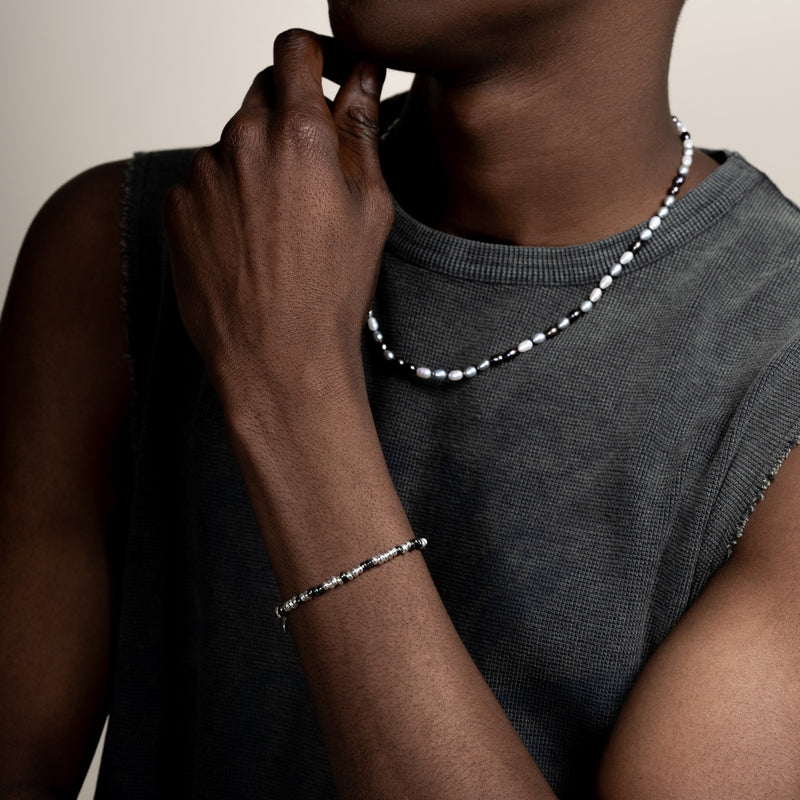 Men's Mixed Signature Small Nugget Bracelet