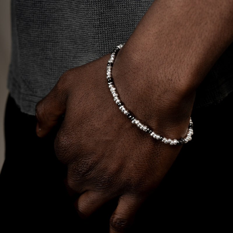 Men's Mixed Signature Small Nugget Bracelet