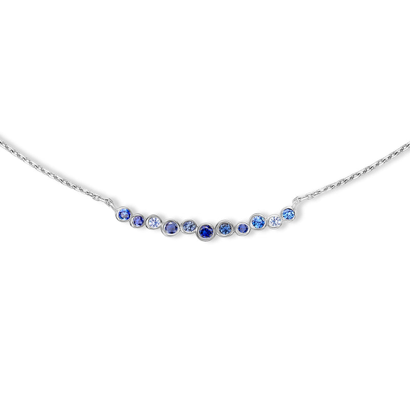 DCN12-18W-BSAPP-50PT-Dower-and-Hall-18k-White-Gold-Aquamaine-and-Sapphire-Medium-Cascade-Bar-Necklace