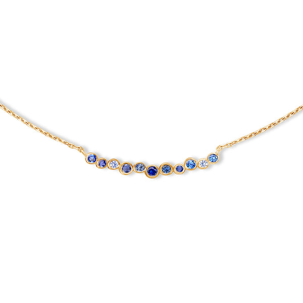 DCN12-18Y-BSAPP-50PT-Dower-and-Hall-18k--Yellow-Gold-Aquamaine-and-Sapphire-Medium-Cascade-Bar-Necklace