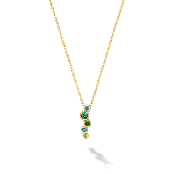 18k Emerald Green Small Cascade Pendant