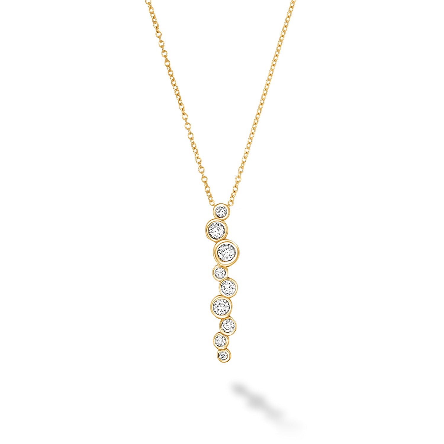 Dower & Hall 18k Gold Diamond Long Cascade Pendant