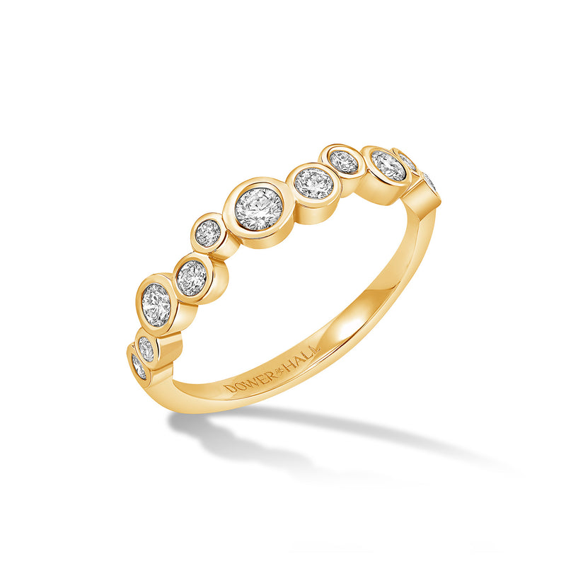 Diamond Cascade Ring 18k Gold Diamond Fine Cascade Ring