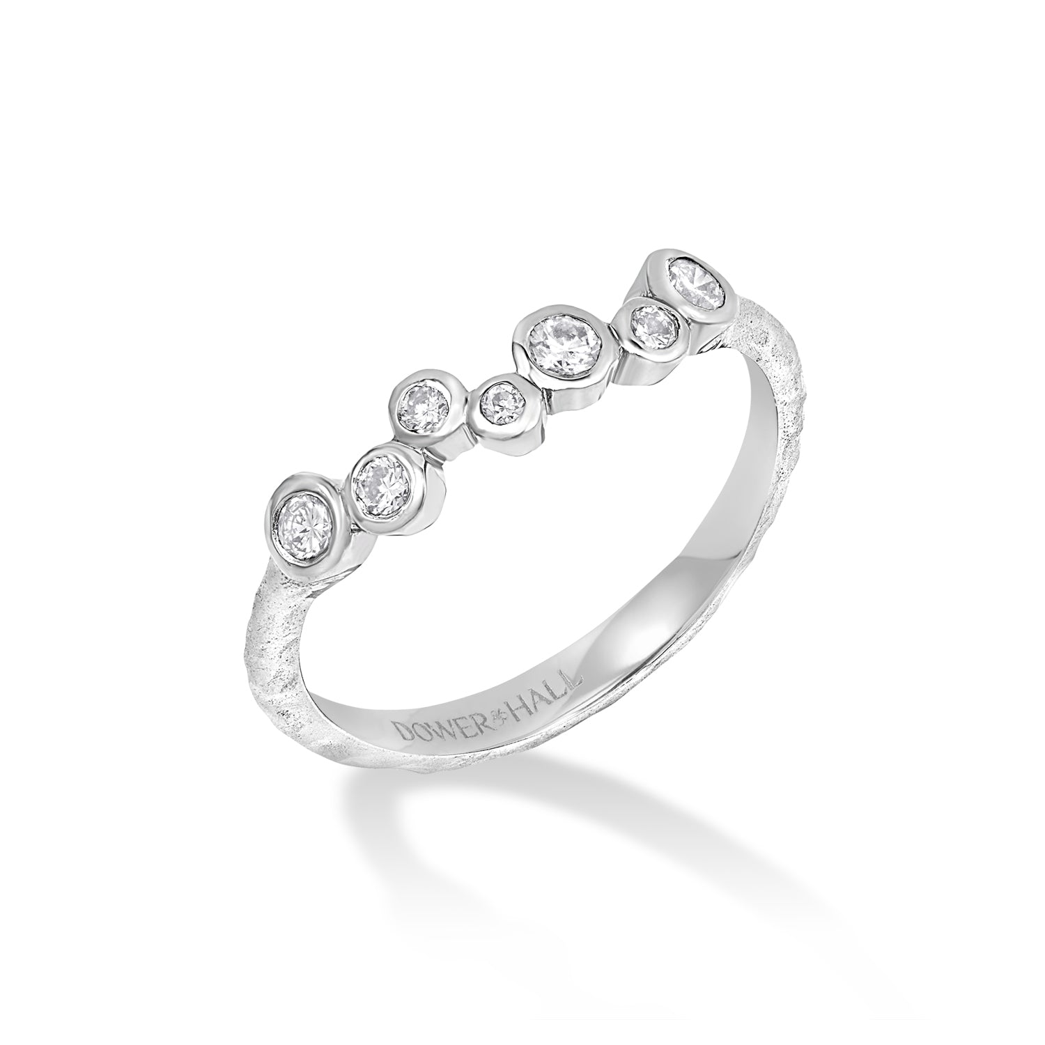 Diamond Cascade Ring 18k Gold Diamond Fine Cascade Wraparound Ring