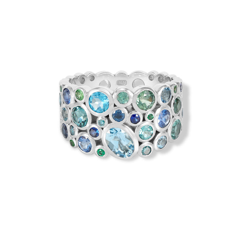 DCR60G-18W-TEAL-Dower-and-Hall-18k-White-Gold-Bespoke-Teal-Cascade-Ring-1