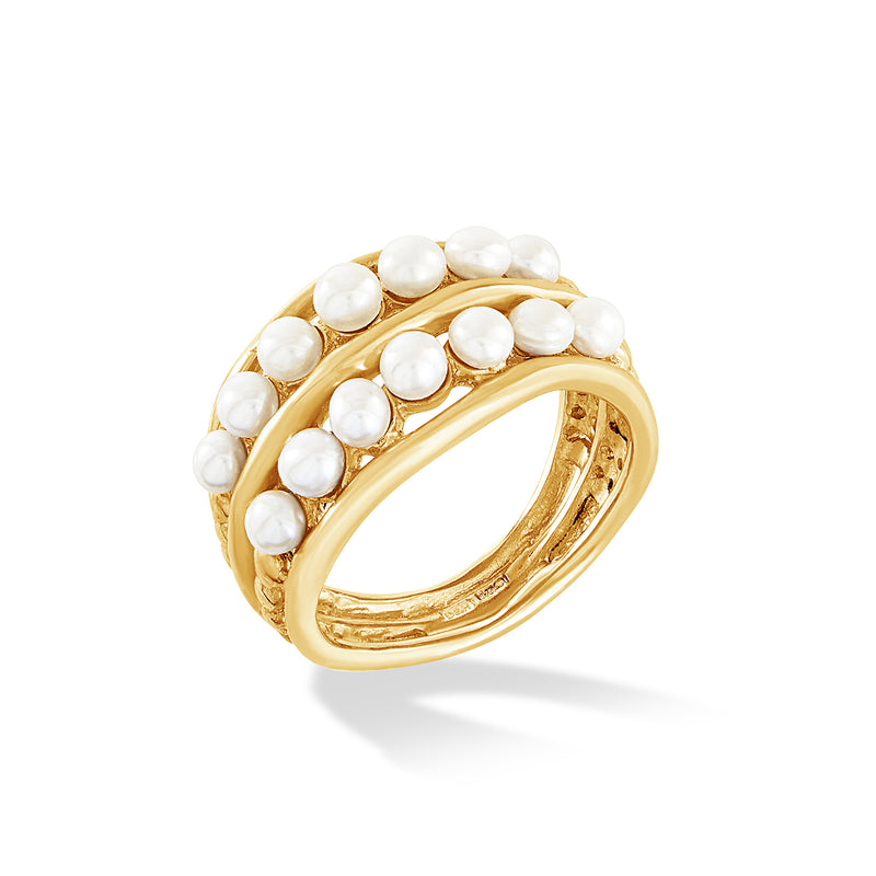 DEWR77-9Y-WP-Dower-and-Hall-9k-Yellow-Gold-Double-Row-Pearl-Waterfall-Ring