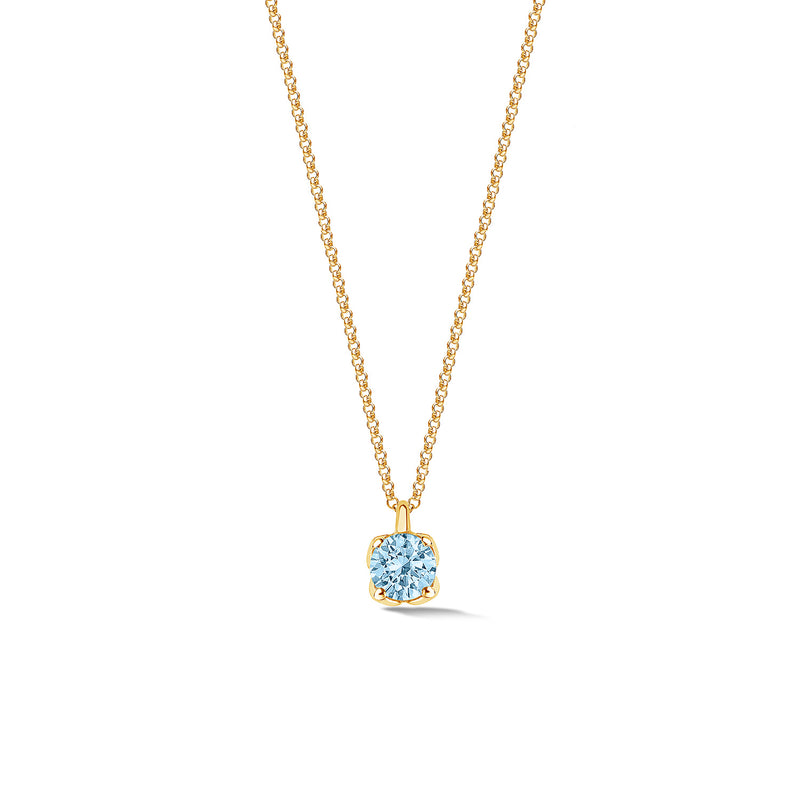 18k Aquamarine Stargazer Pendant - 0.90ct