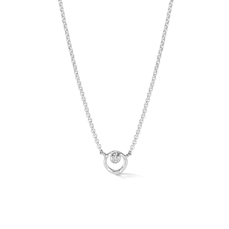 White Sapphire Dewdrop Pendant